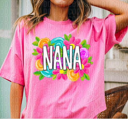 Nana Spring Floral DTF Transfer