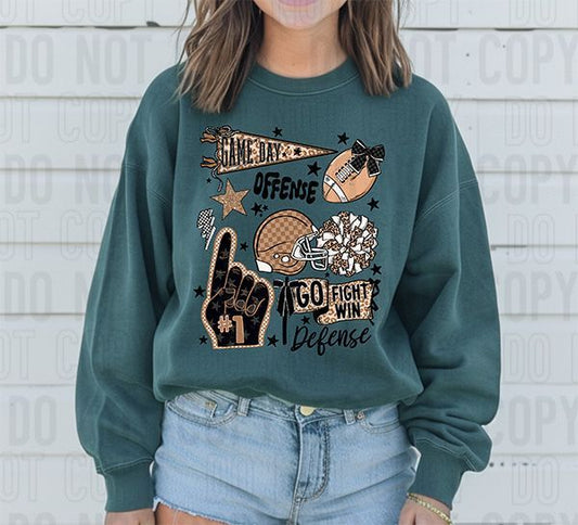 Football Doodles DTF Transfer