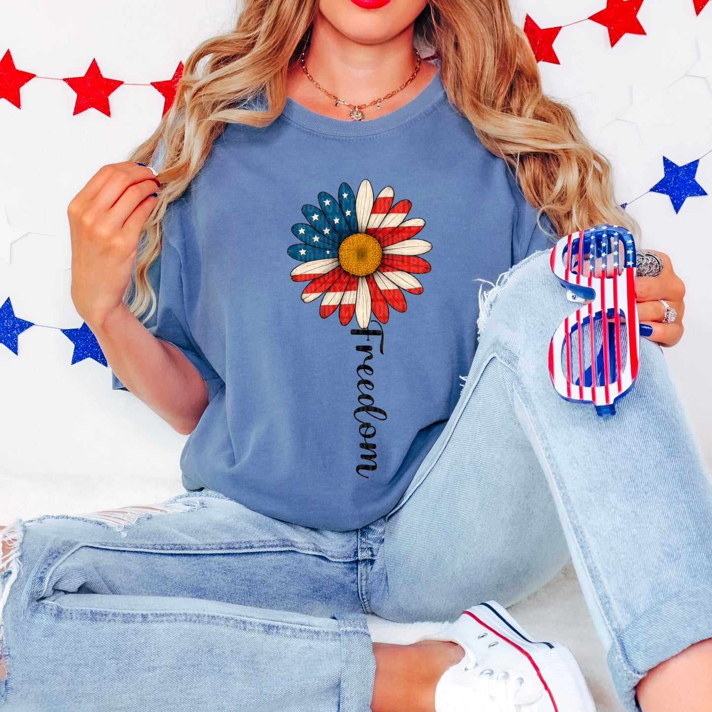 Freedom Sunflower DTF Transfer