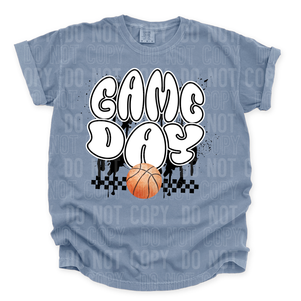 Game Day Basketball Splatter DTF Transfer