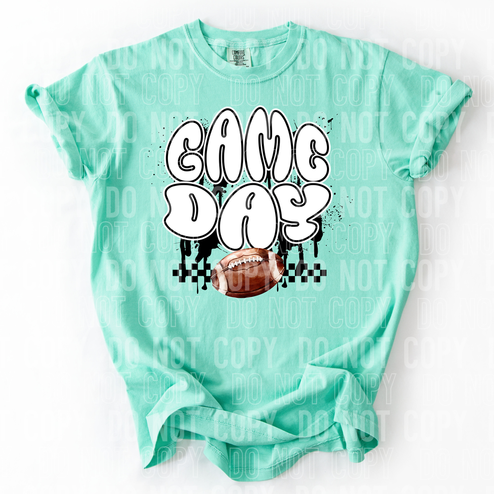 Game Day Football Splatter DTF Transfer