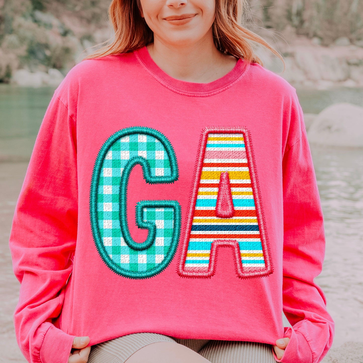GA Spring Embroidery Faux DTF Transfer