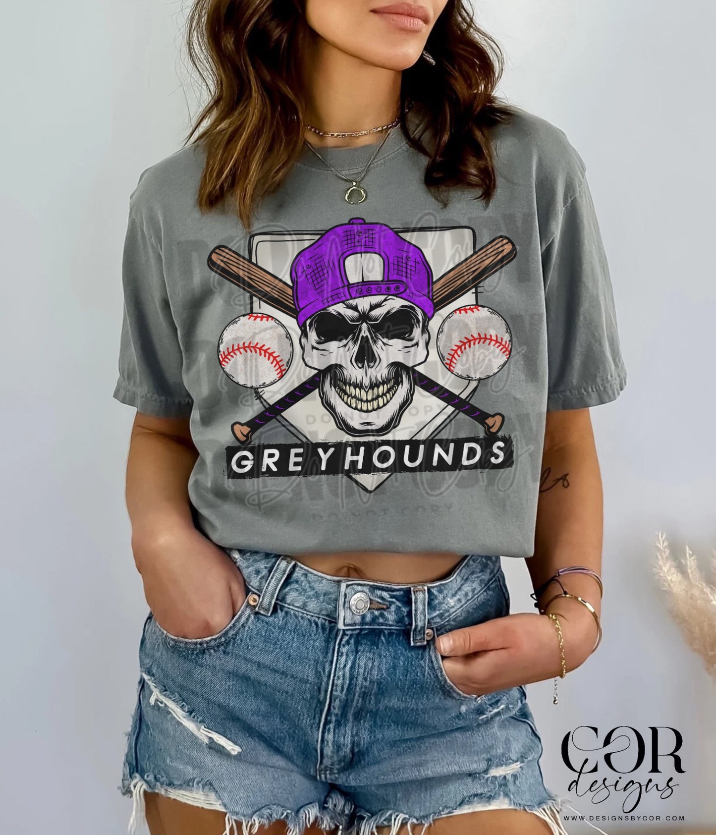 Greyhounds Purple DTF Transfer