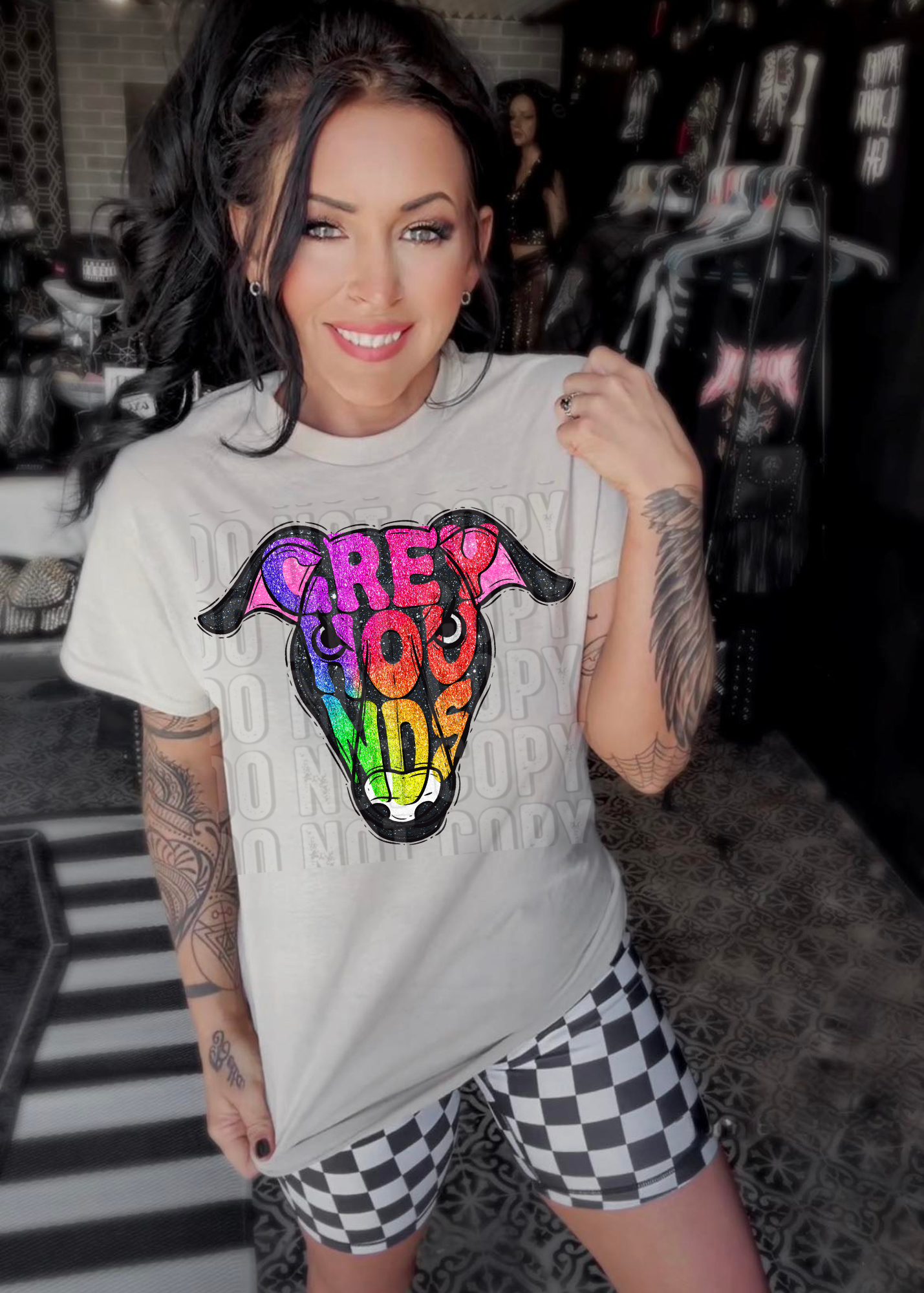 Greyhounds Glittery Colorful Mascots DTF Transfer