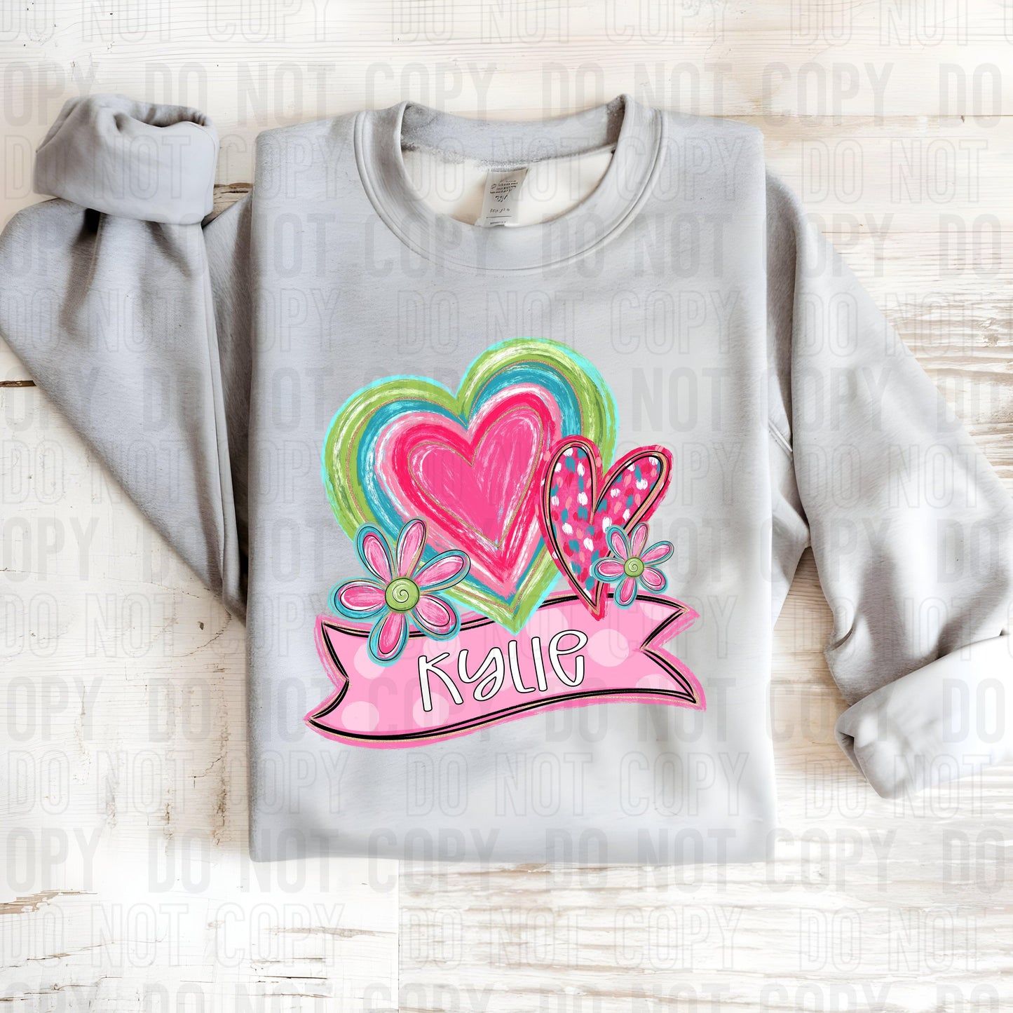 Be Mine Hearts Custom/Name Personalized DTF Transfer