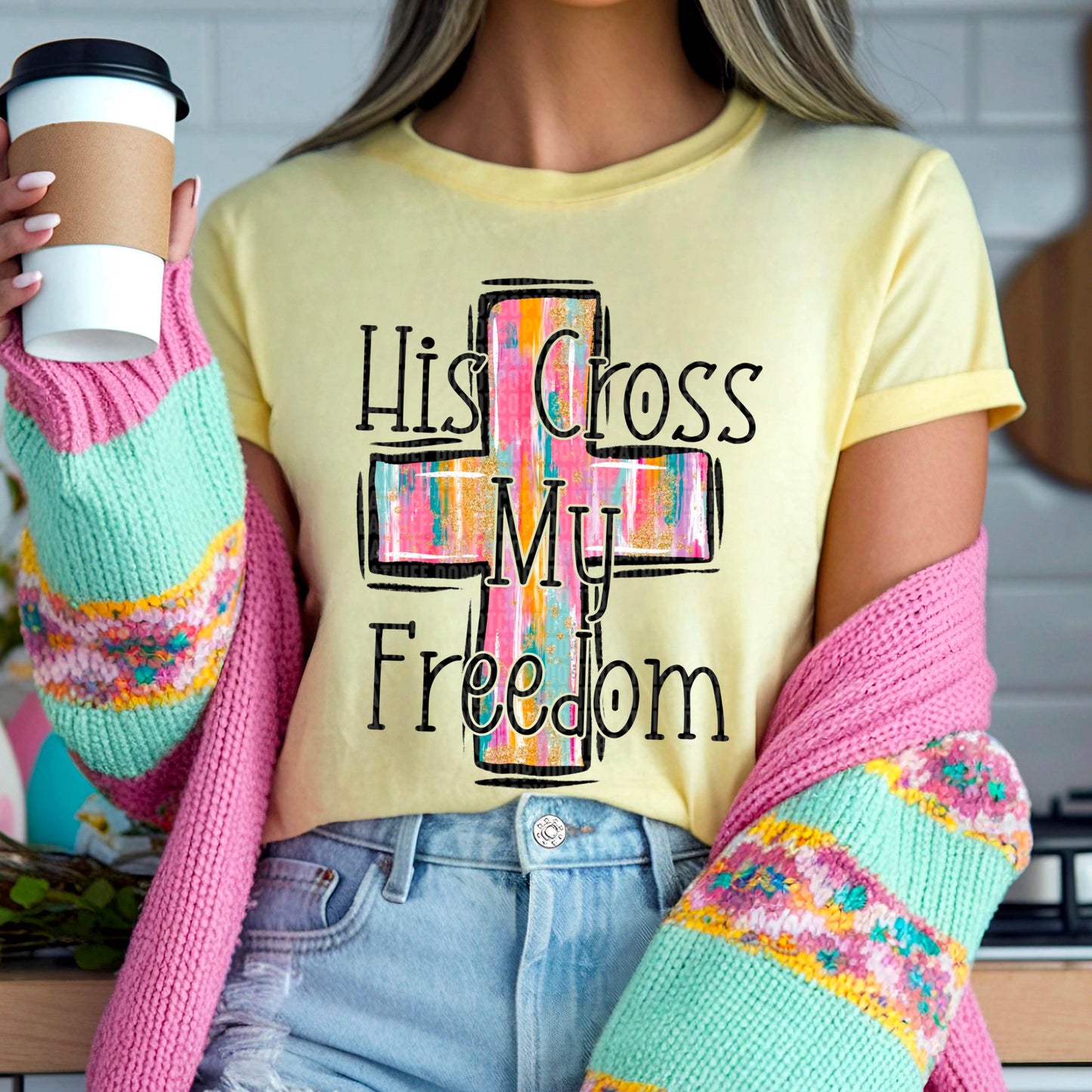 His Cross My Freedom DTF Transfer