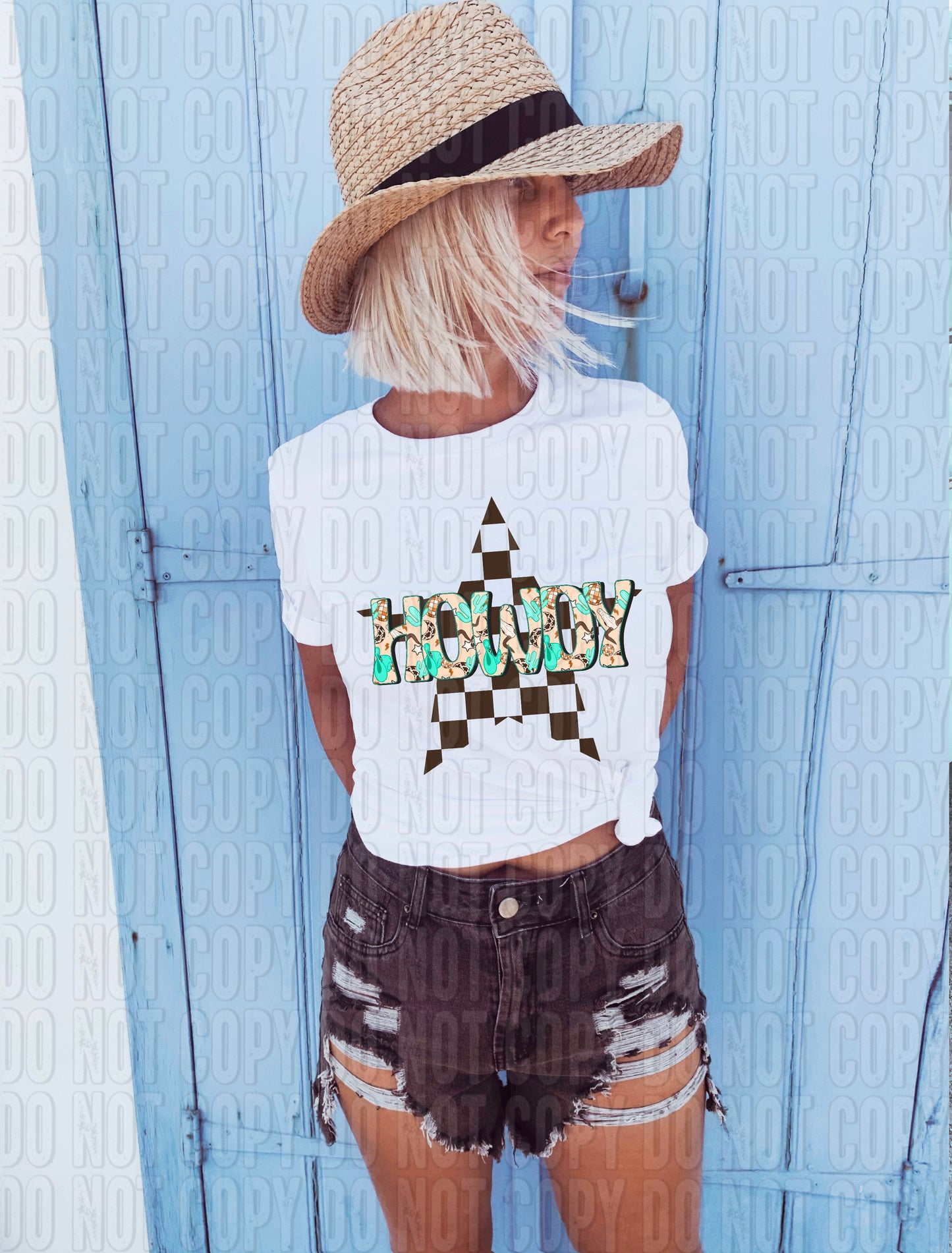Howdy Western Doodle DTF Transfer