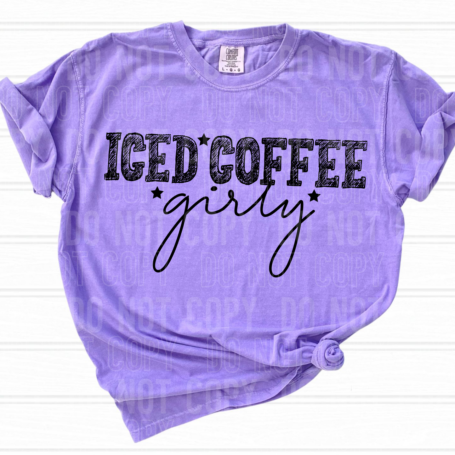 Iced Coffee Girly DTF Transfer