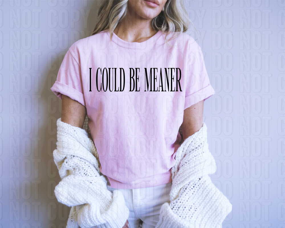 I Could Be Meaner DTF Transfer