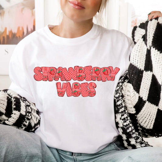 Strawberry Vibes DTF Transfer