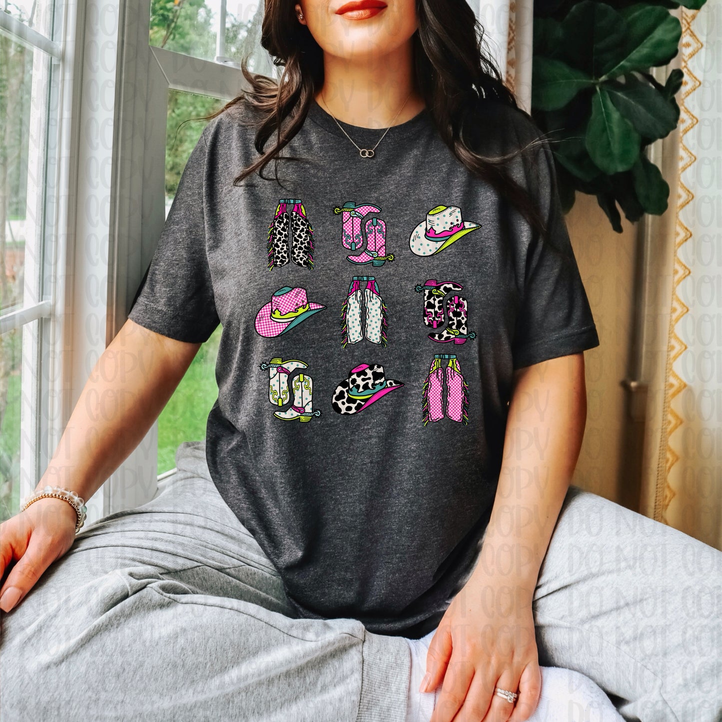 Western Neon Icons DTF Transfer