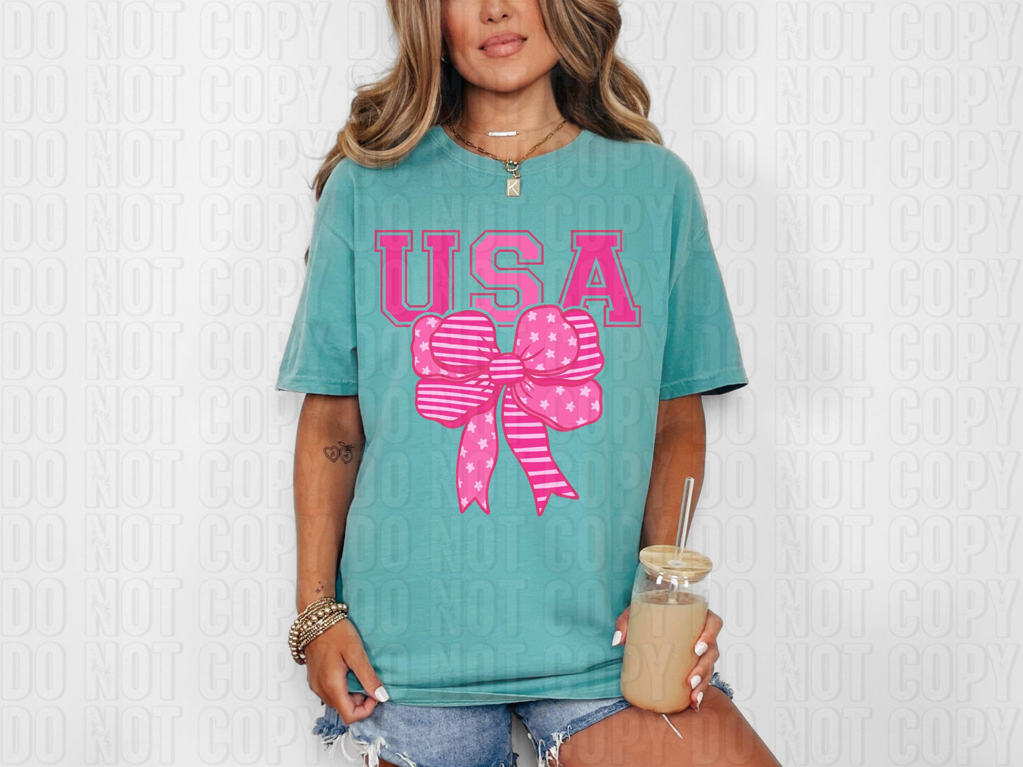 USA Pink Coquette DTF Transfer