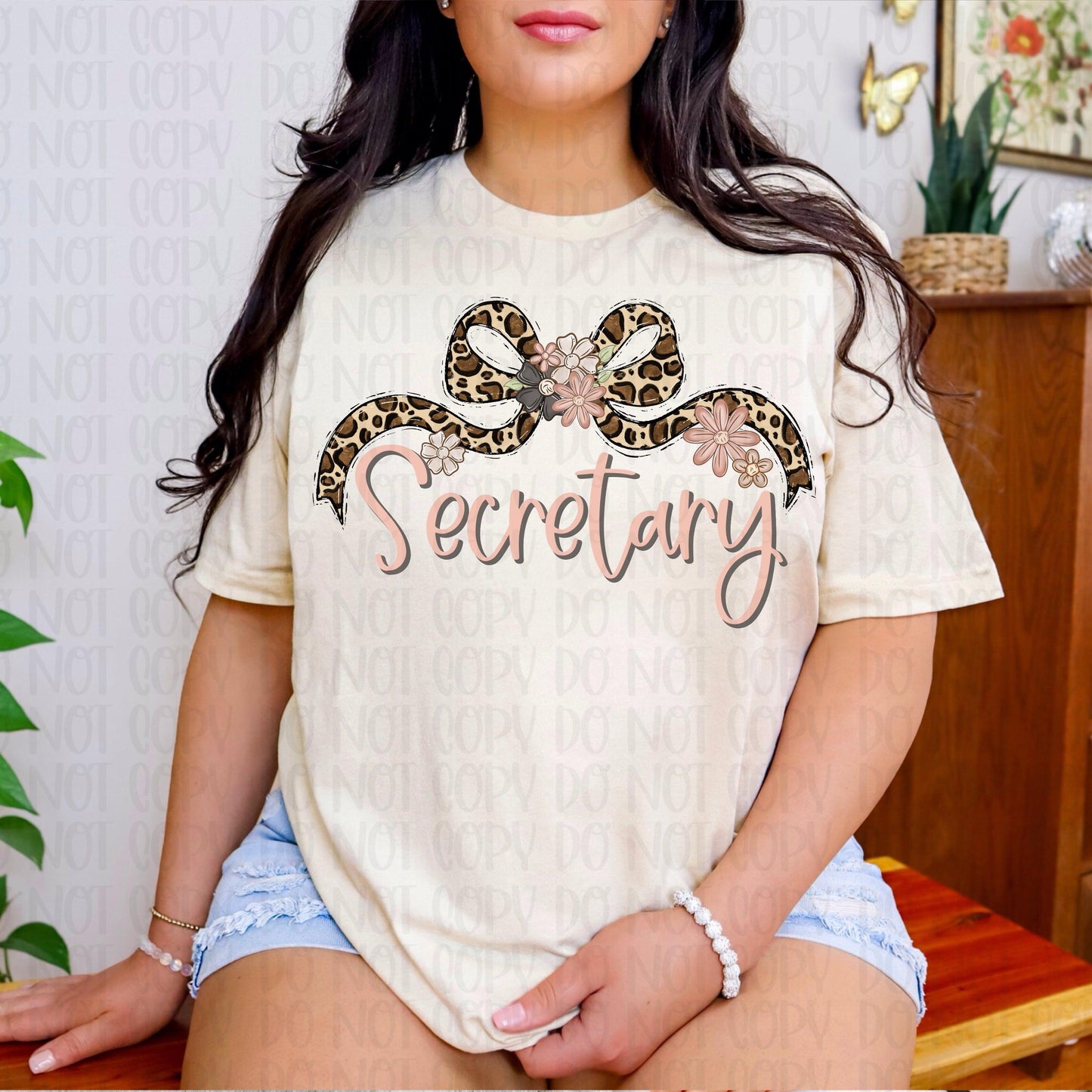 Secretary Leopard Coquette DTF Transfer