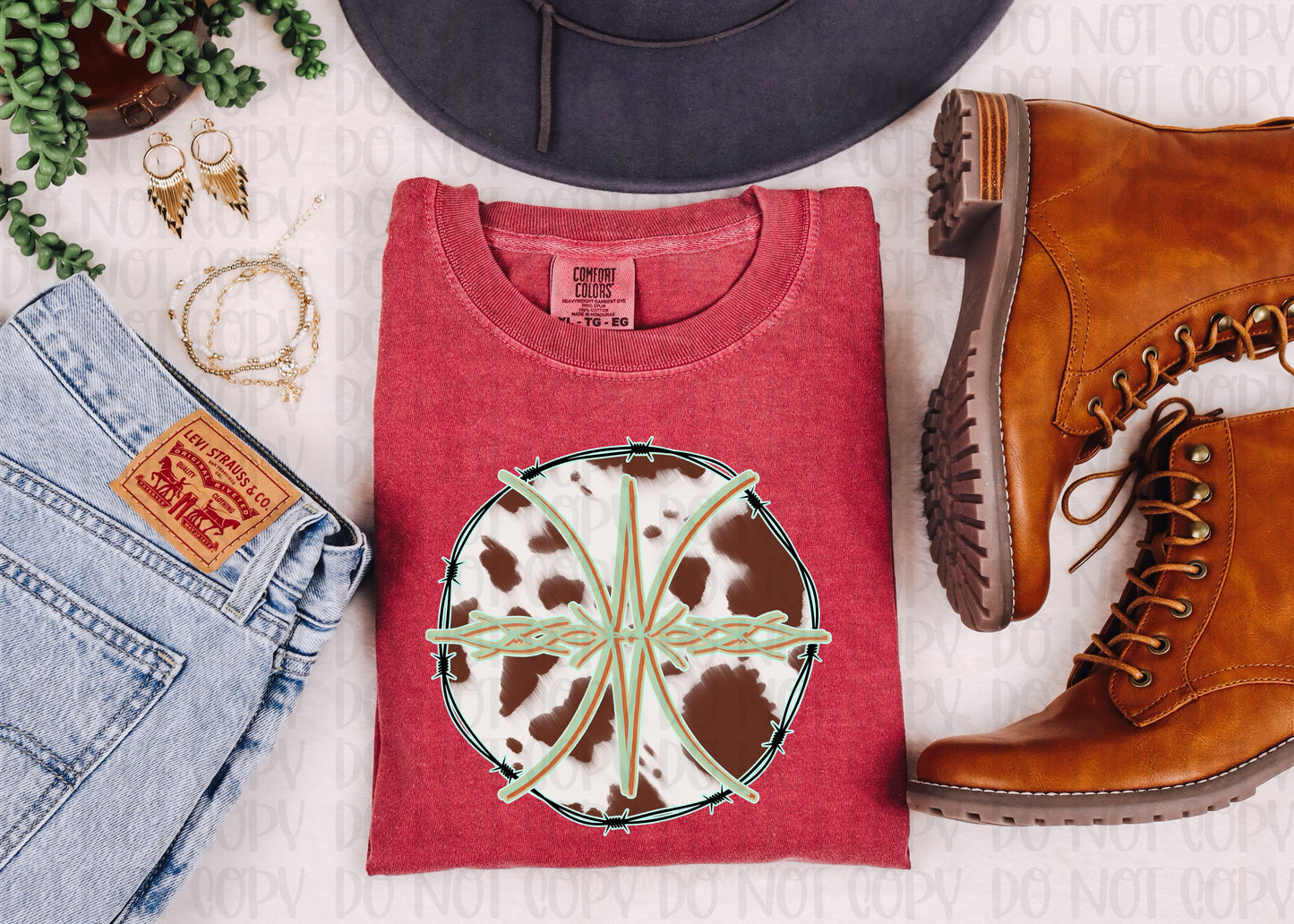 Fence Brown Cowhide DTF Transfer