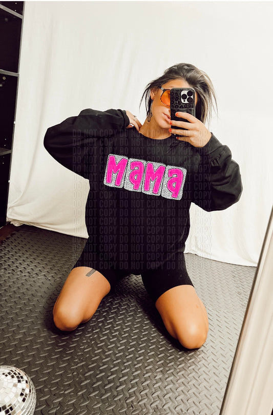 Mama Pink Springy Dots DTF Transfer