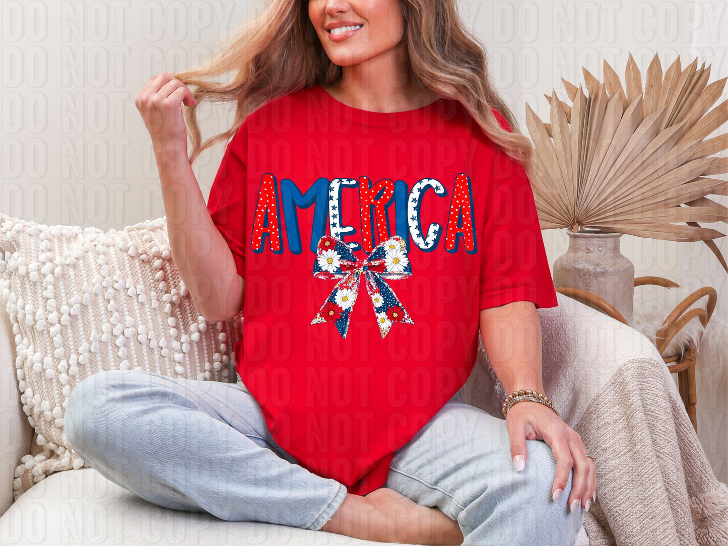 America Coquette Doodle DTF Transfer