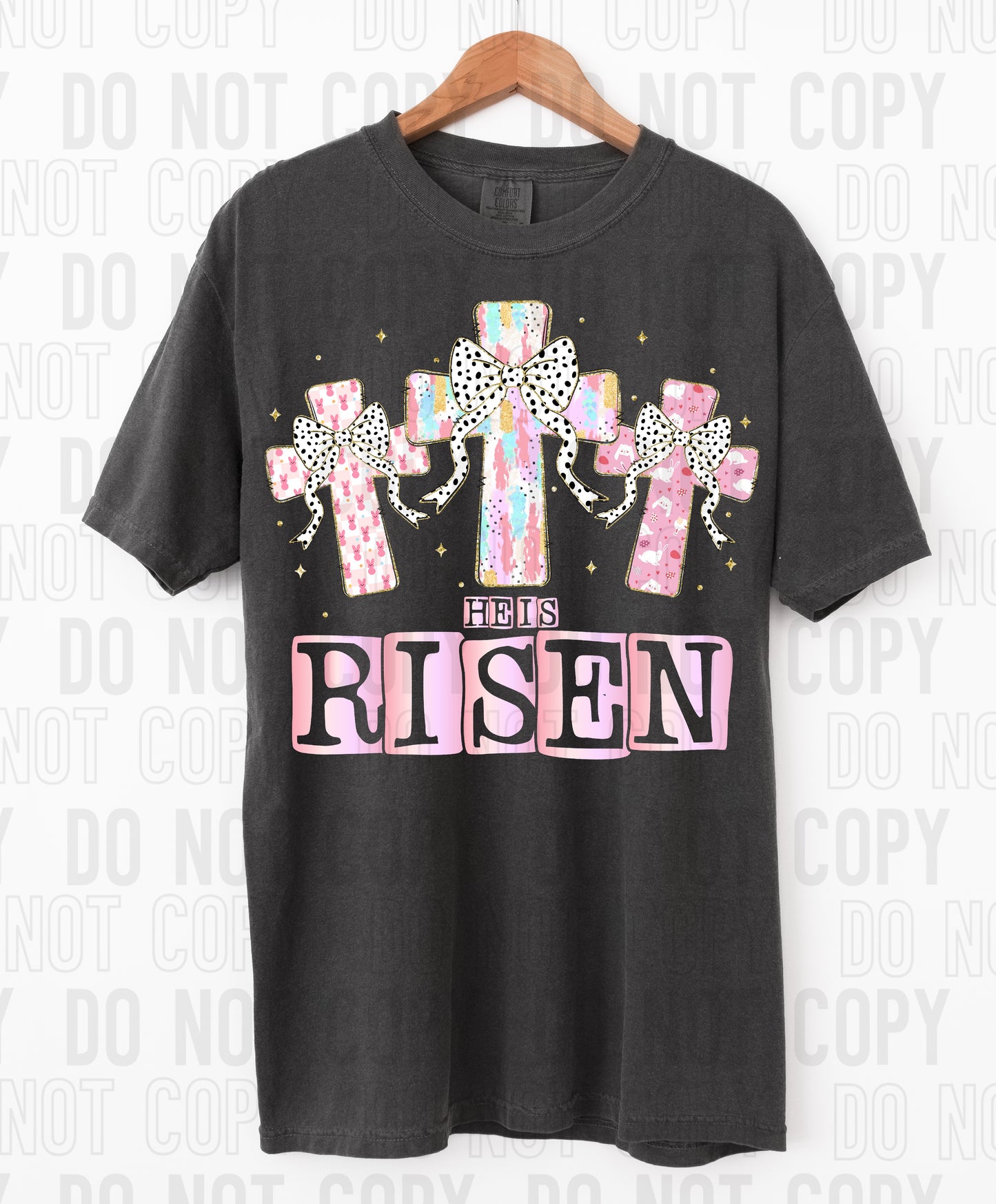 He Is Risen Trio Cross DTF Transfer
