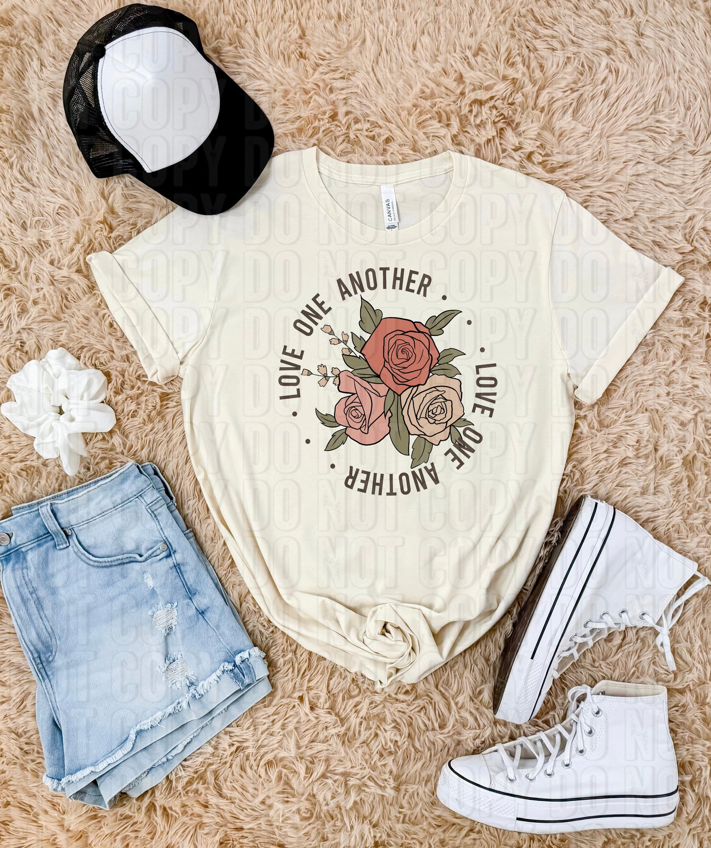 Love One Another Roses DTF Transfer