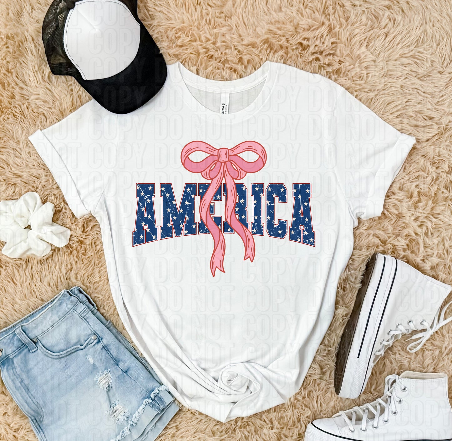 America Coquette Pink DTF Transfer