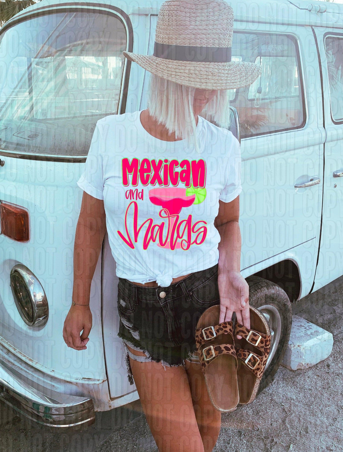 Mexican And Margs Hot Pink DTF Transfer