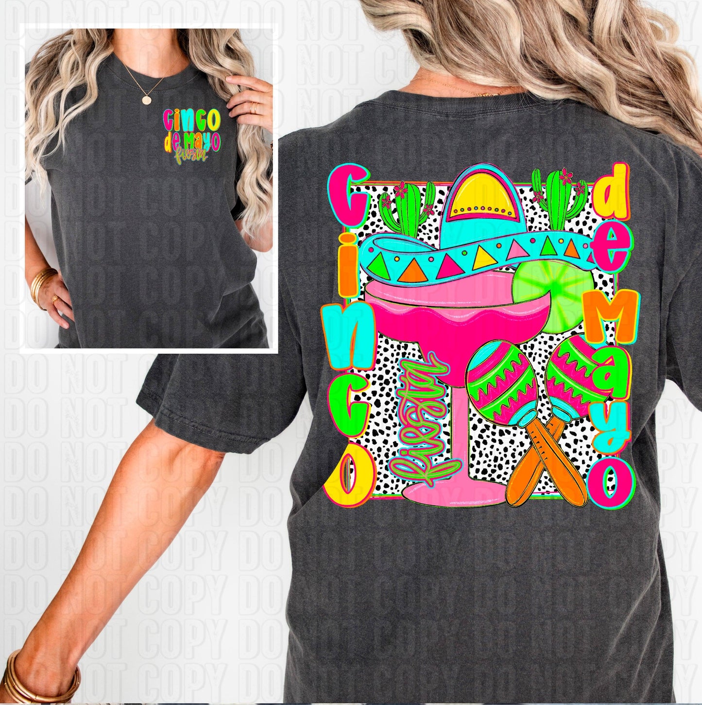 Cinco De Mayo Fiesta Front/Back DTF Transfer