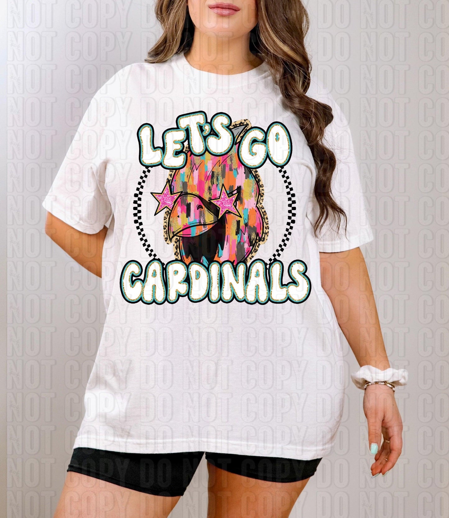 Let's Go Cardinals Mascot DTF Transfer