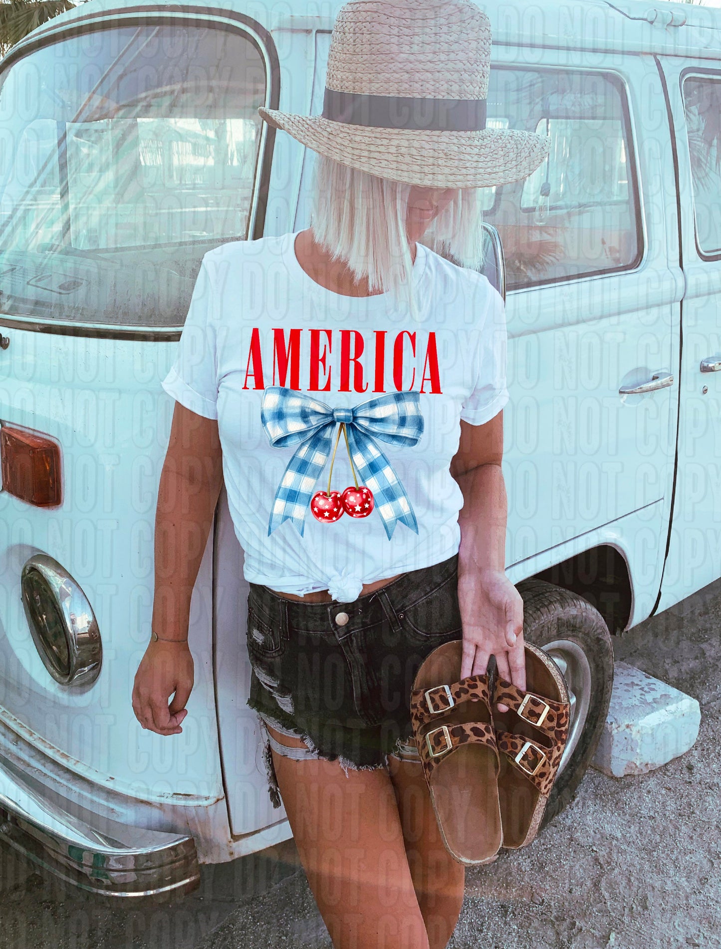America Coquette Cherry DTF Transfer