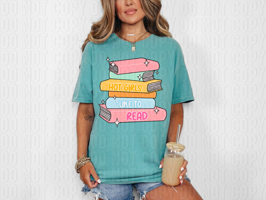 Hot Girls Like To Read DTF Transfer