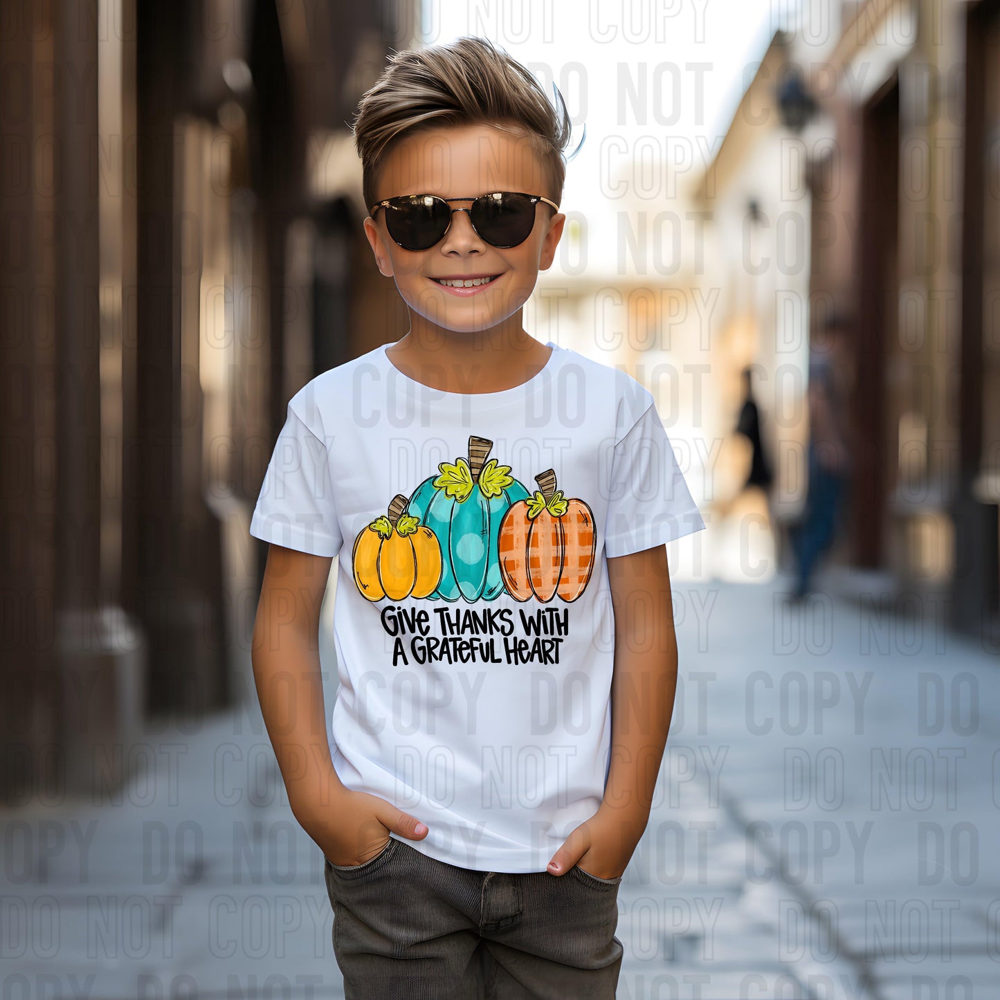 Give Thanks With A Grateful Heart Boy DTF Transfer
