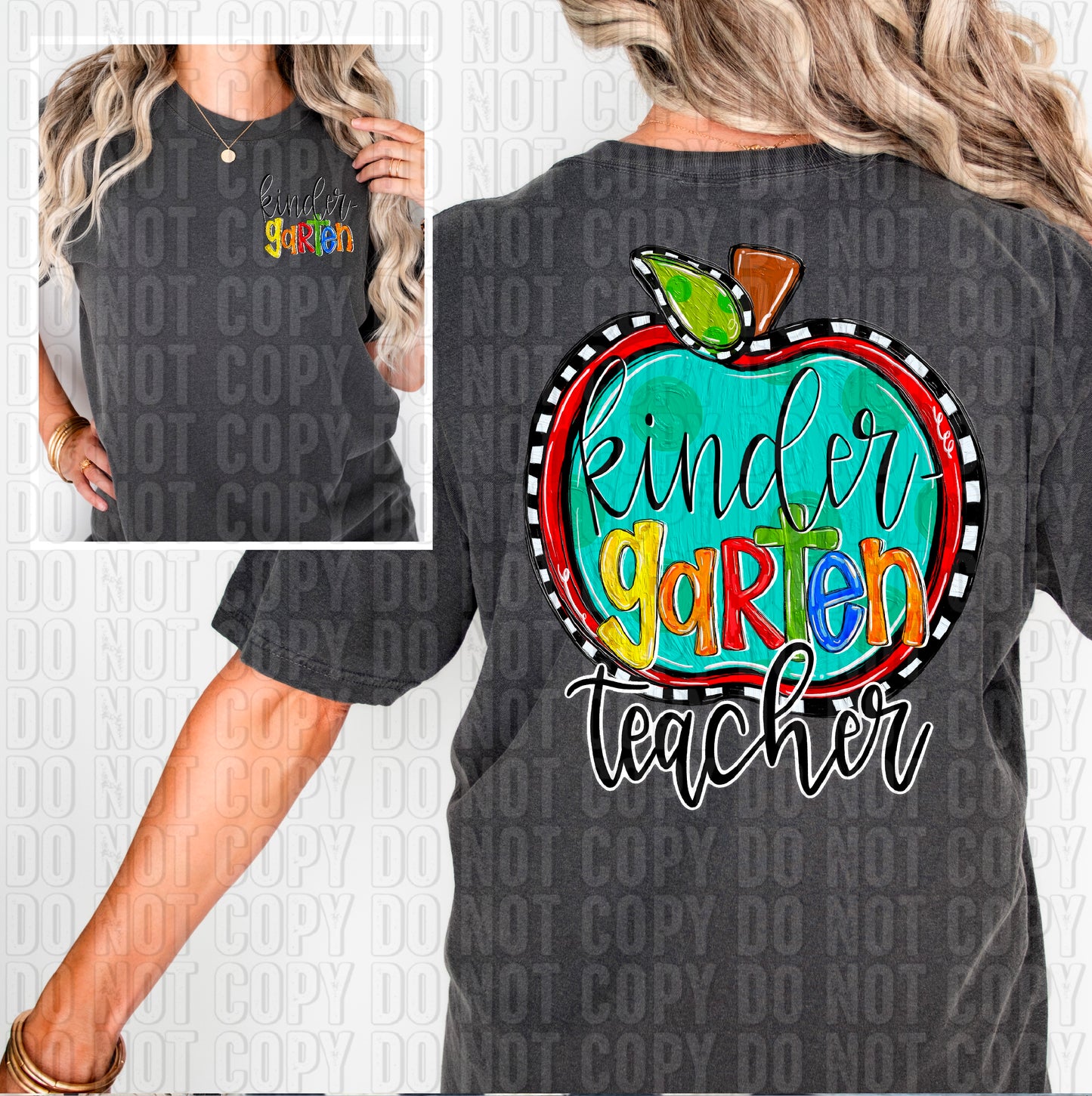 Kindergarten Teacher Front/Back DTF Transfer