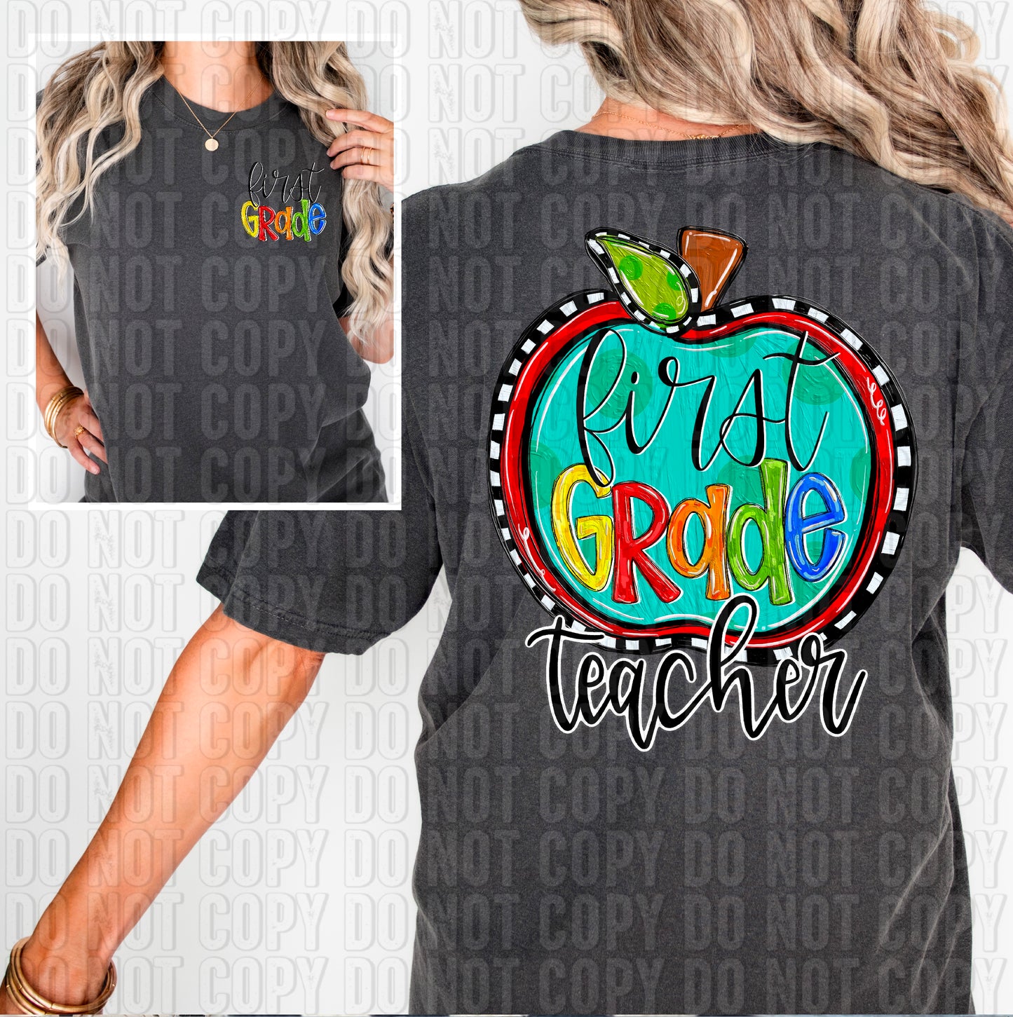 First Grade Teacher Front/Back DTF Transfer
