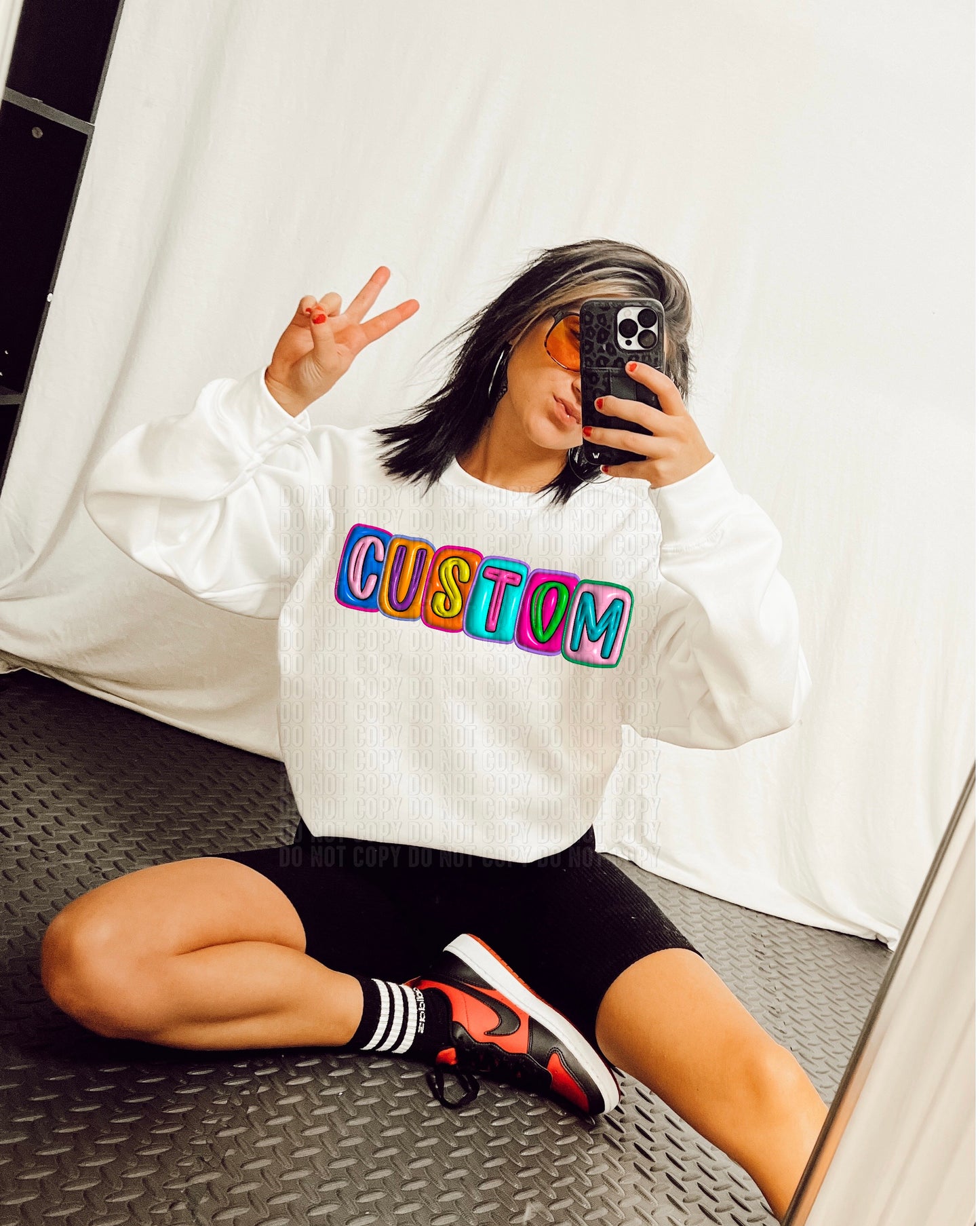 3D Inflatable Faux Custom Team Mascot/Name DTF Transfer