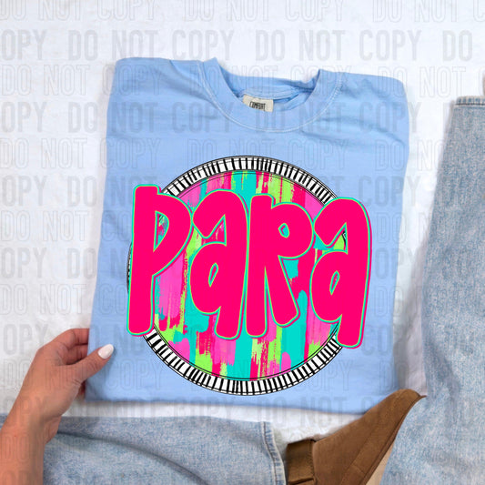 Para Bright Circle Occupation DTF Transfer