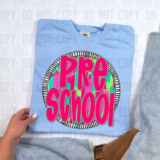 Pre-School Bright Circle DTF Transfer