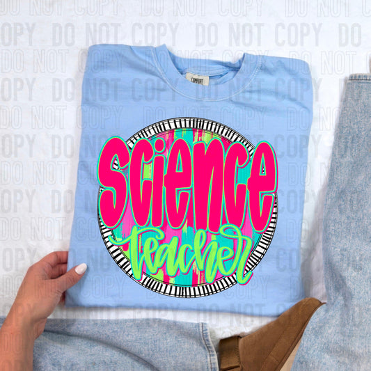 Science Teacher Bright Circle Occupation DTF Transfer