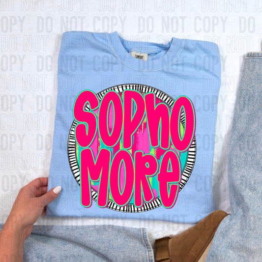 Sophomore Bright Circle Occupation DTF Transfer