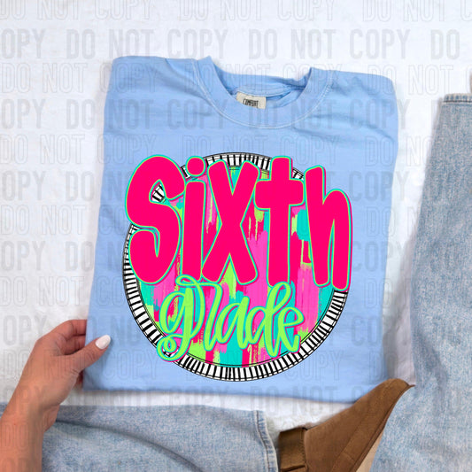 Sixth Grade Bright Circle Occupation DTF Transfer