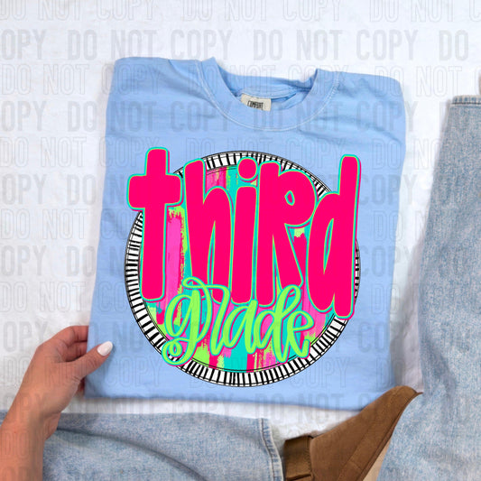 Third Grade Bright Circle Occupation DTF Transfer