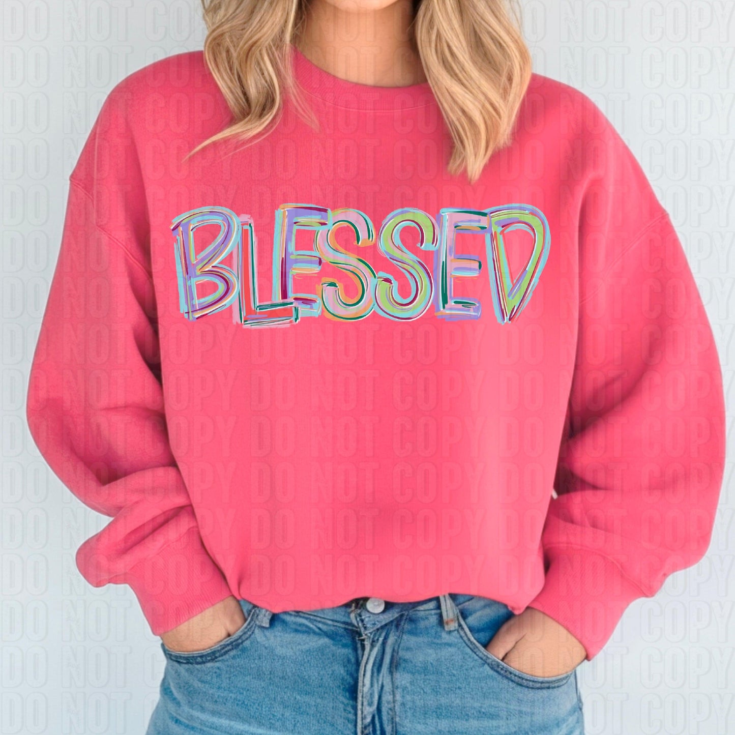 Blessed Titled Word DTF Transfer
