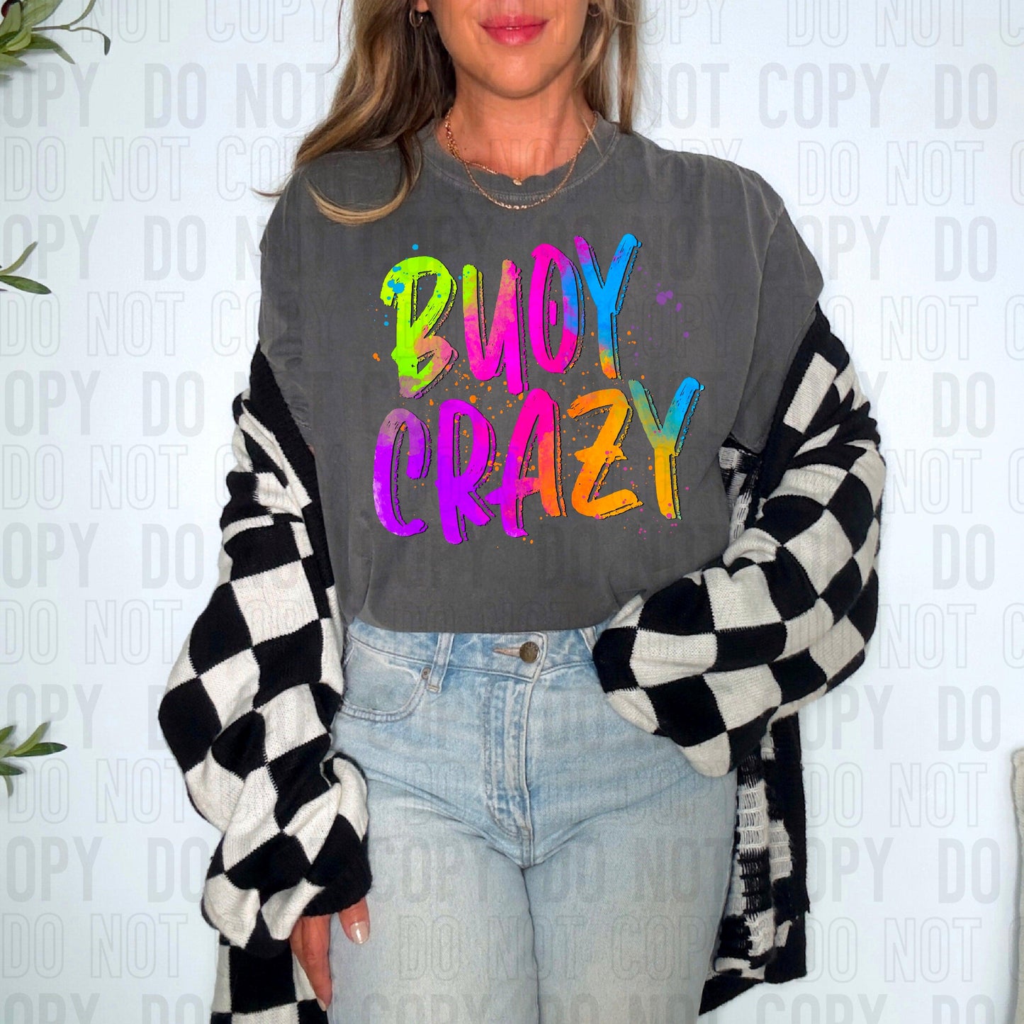 Buoy Crazy Colorful DTF Transfer