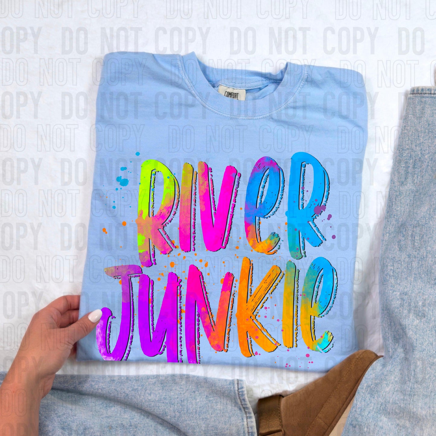 River Junkie Colorful DTF Transfer