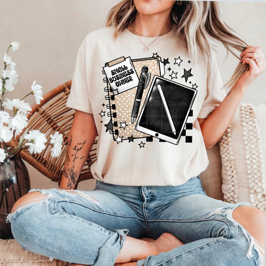 Small Business Owner Doodle DTF Transfer