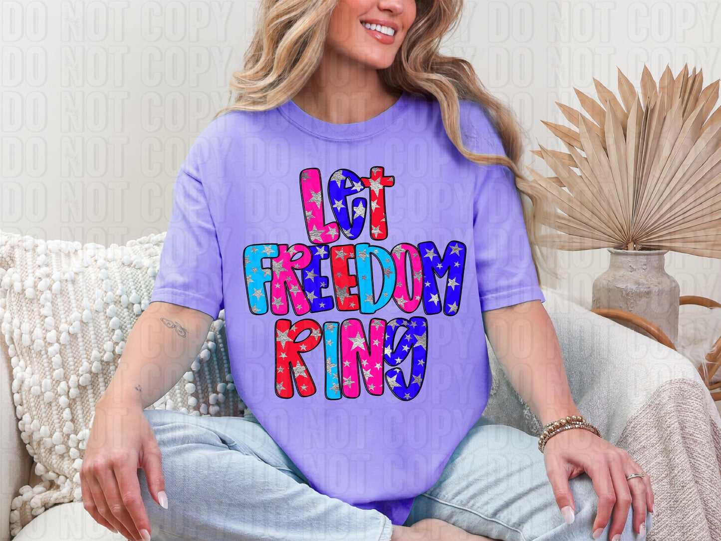 Let Freedom Ring Multi-Color DTF Transfer