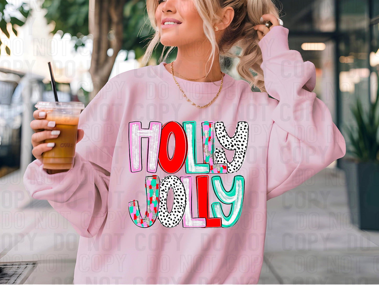 Holly Jolly Bright Poppy DTF Transfer