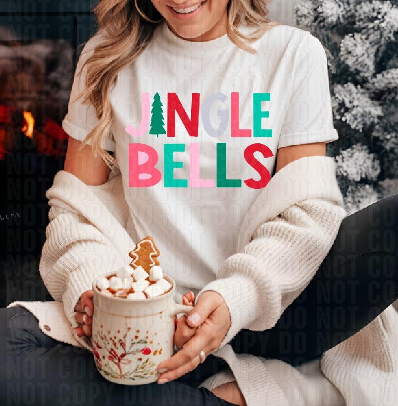 Jingle Bells Colorful DTF Transfer
