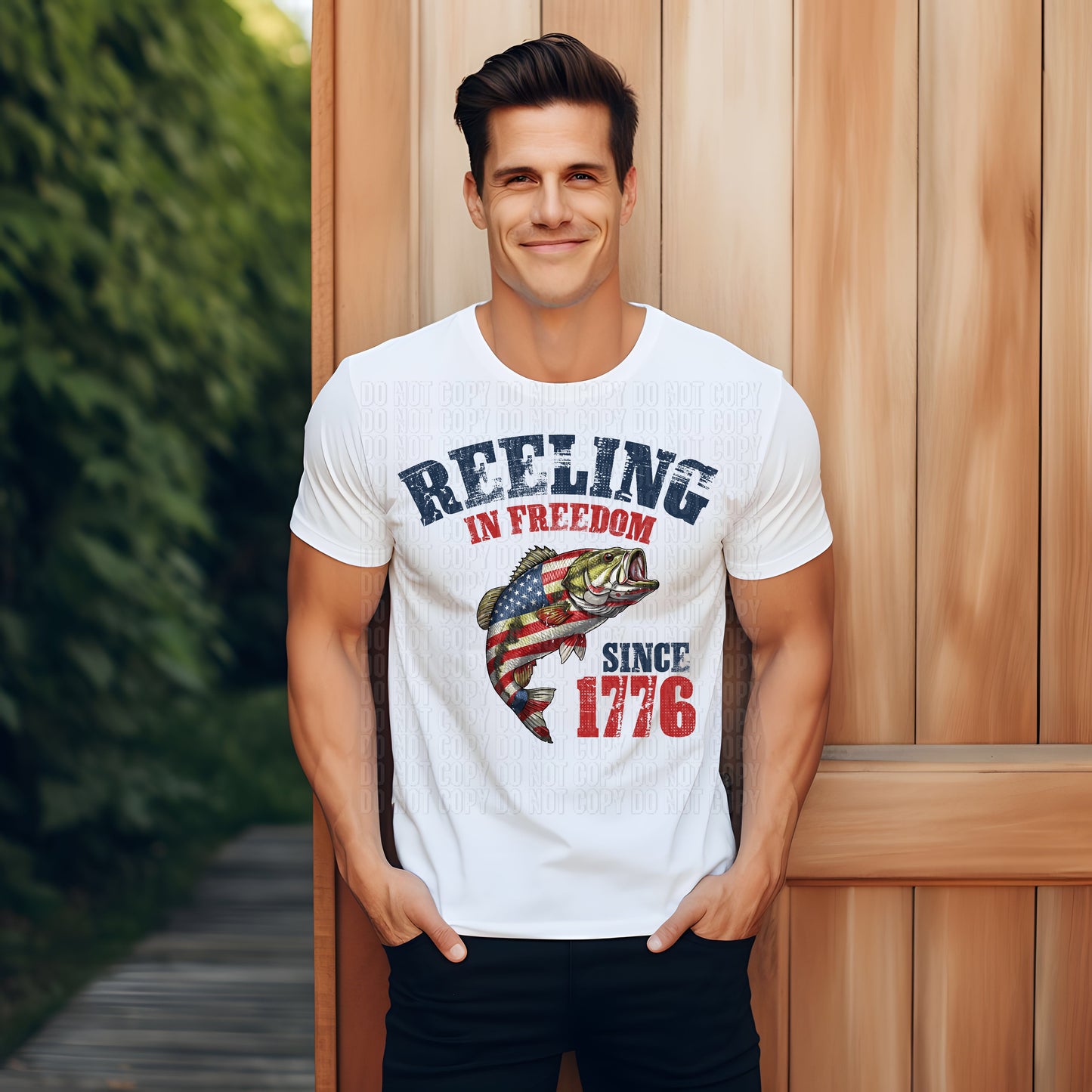 Reeling In Freedom Since 1776 DTF Transfer