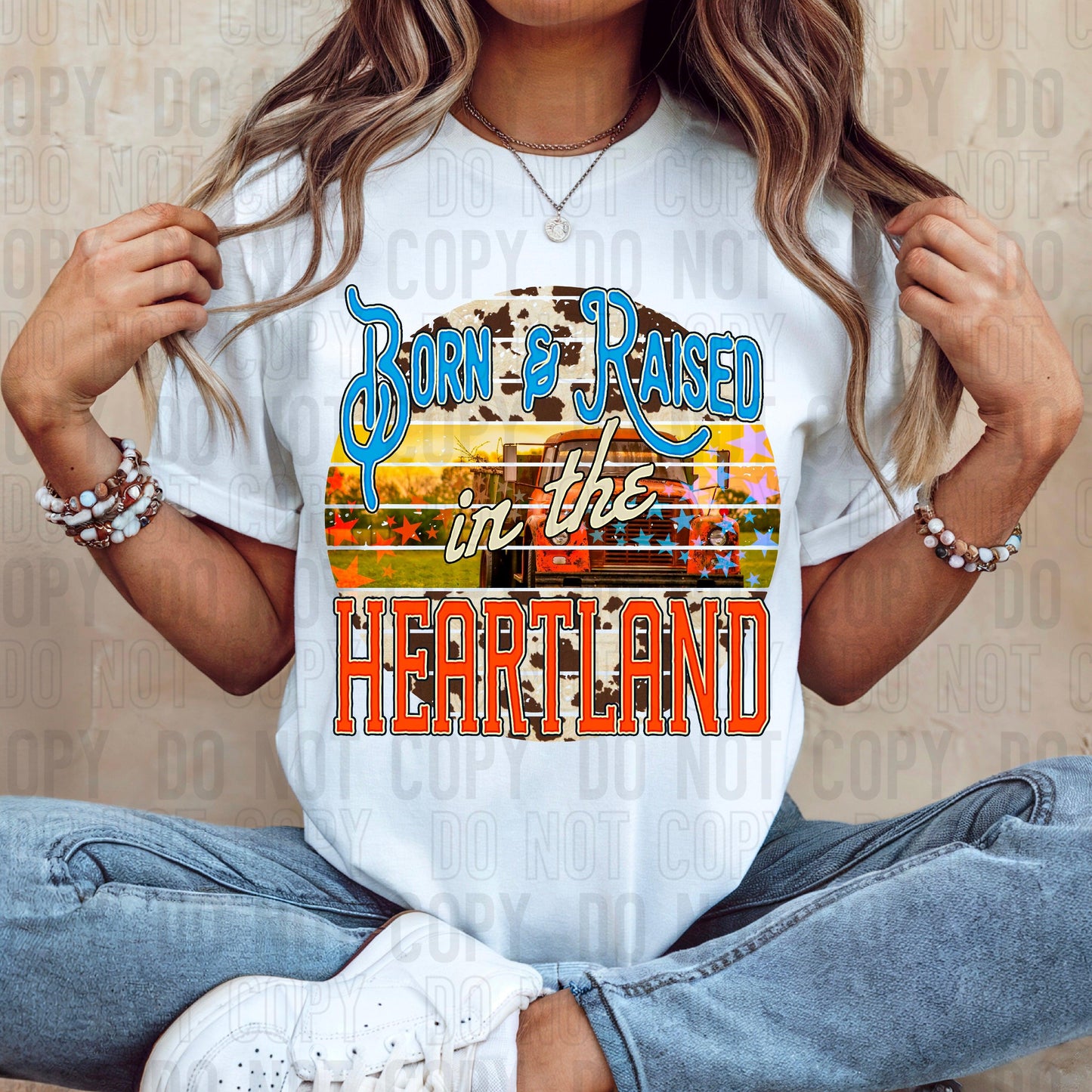 Born And Raised In The Heartland DTF Transfer