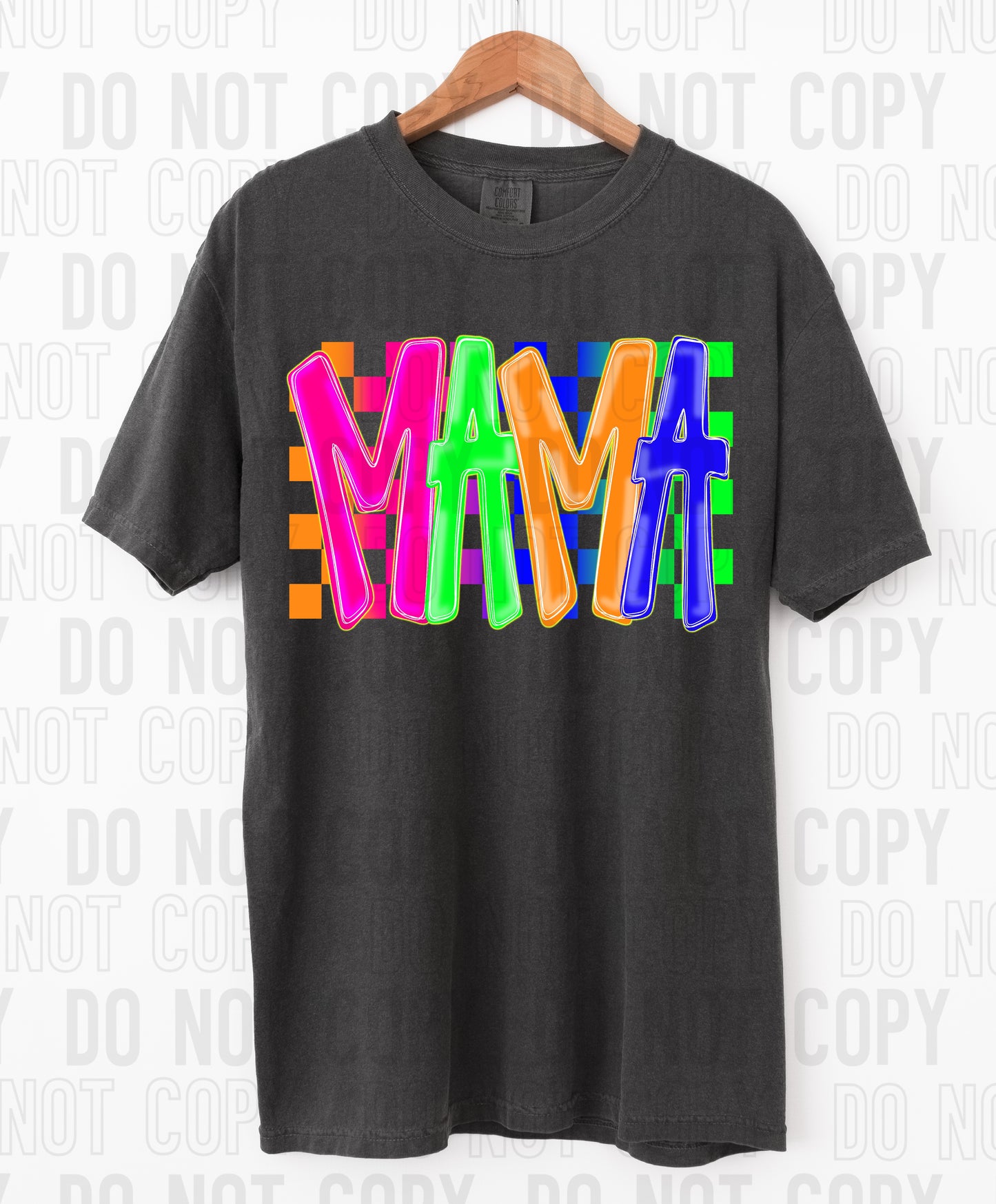 Mama Bright Checkered DTF Transfer