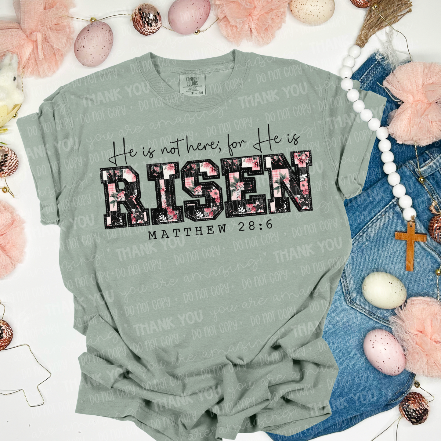 He Is Not Here For He Is Risen DTF Transfer