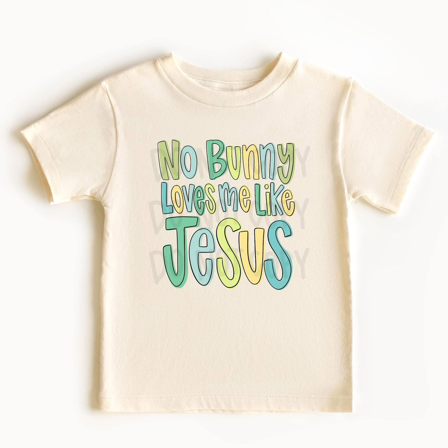 No Bunny Loves Me Like Jesus Boy DTF Transfer